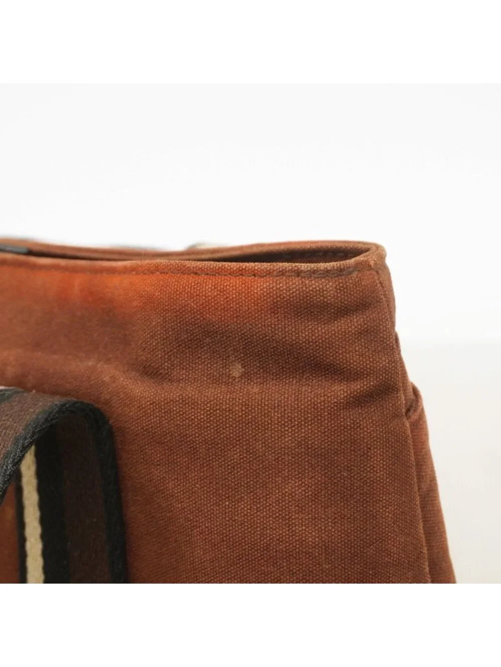 Hermes Tote Troca Horizontal PM Canvas Brown Silver